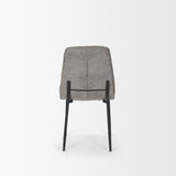 Mercana Eve Dining Chair w/ Gray Fabric & Matte Black Metal