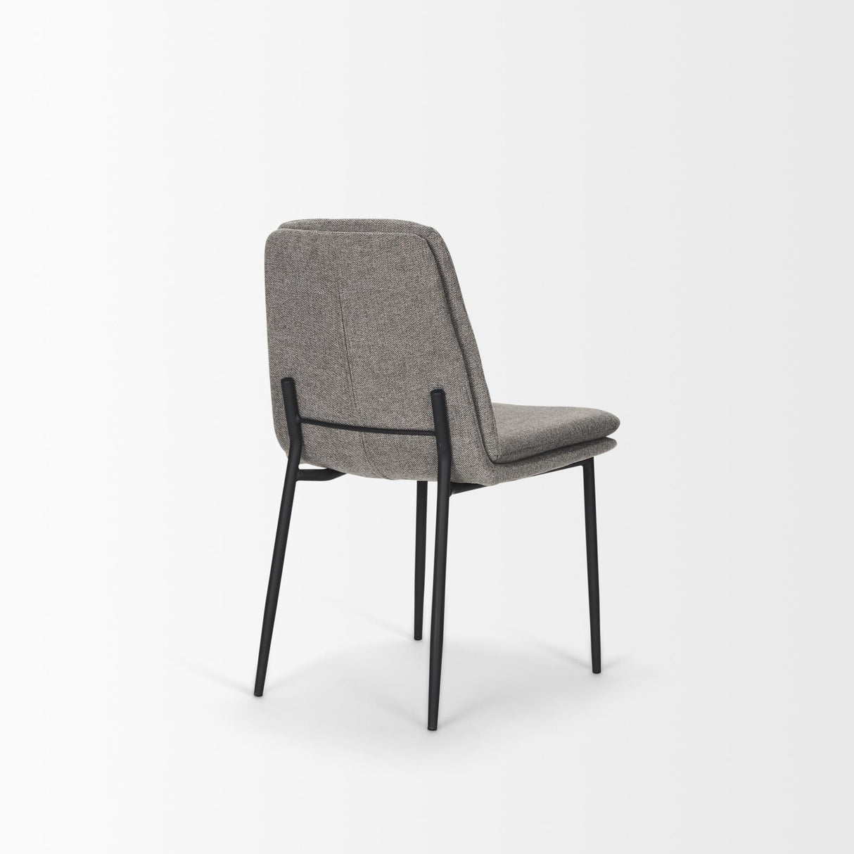 Mercana Eve Dining Chair w/ Gray Fabric & Matte Black Metal