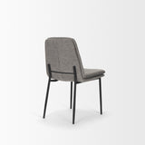 Mercana Eve Dining Chair w/ Gray Fabric & Matte Black Metal