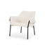 Mercana Brently Accent Chair w/ Cream Boucle Fabric & Matte Black Metal Legs