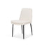 Mercana Eve Dining Chair w/ Cream Boucle Fabric & Matte Black Metal