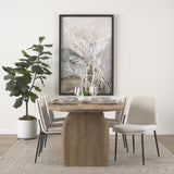 Mercana Eve Dining Chair w/ Cream Boucle Fabric & Matte Black Metal