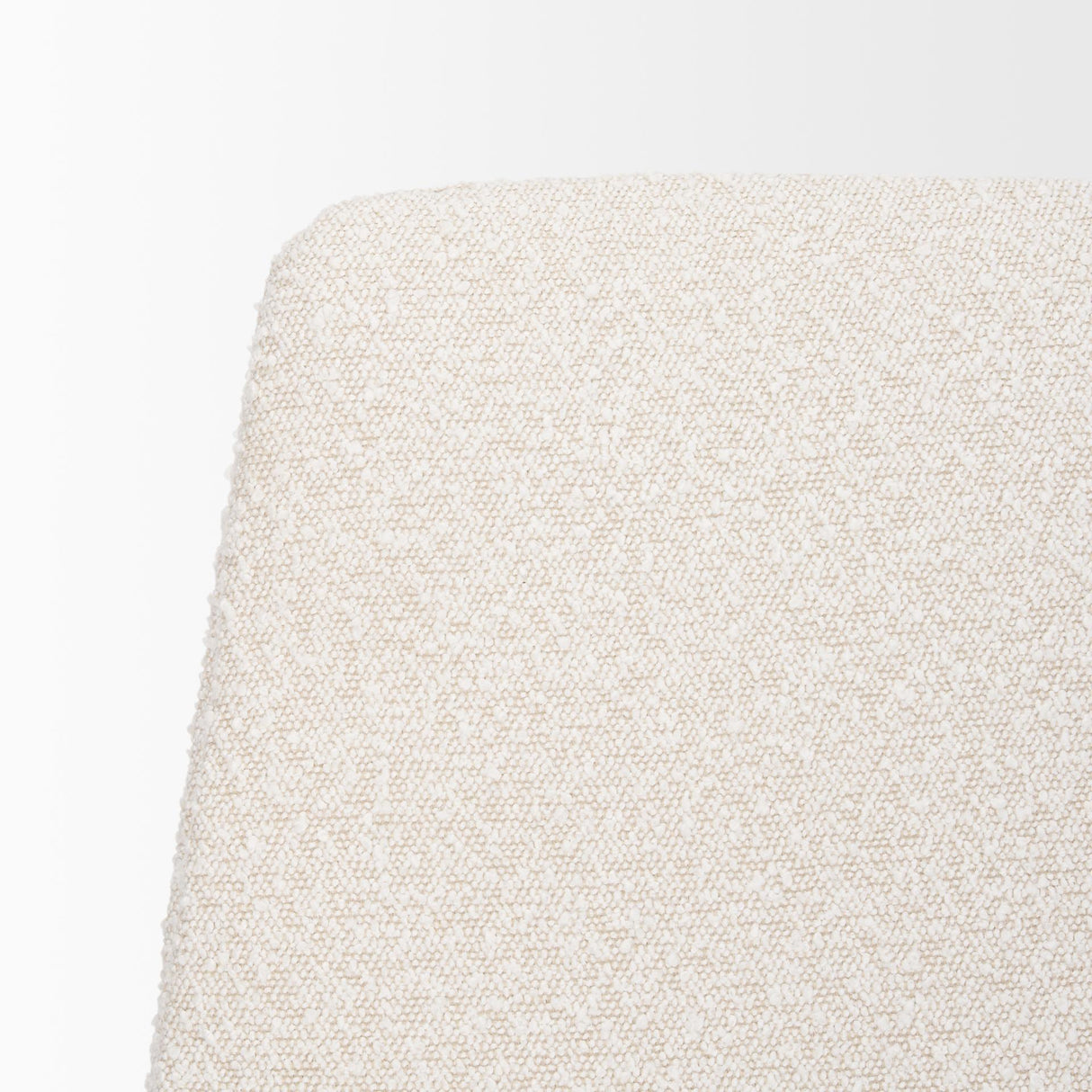 Mercana Eve Dining Chair w/ Cream Boucle Fabric & Matte Black Metal