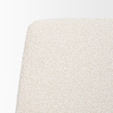 Mercana Eve Dining Chair w/ Cream Boucle Fabric & Matte Black Metal