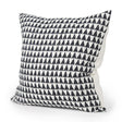 Mercana Jolie Cream w/ Black Print Linen Square Decorative Pillow Cover