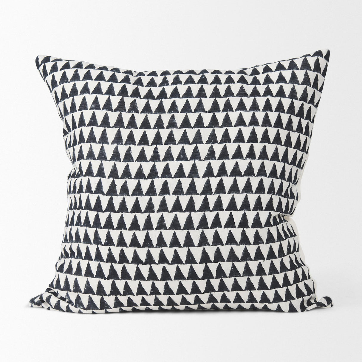 Mercana Jolie Cream w/ Black Print Linen Square Decorative Pillow Cover