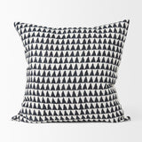 Mercana Jolie Cream w/ Black Print Linen Square Decorative Pillow Cover