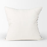 Mercana Jolie Cream w/ Black Print Linen Square Decorative Pillow Cover