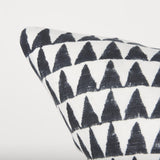 Mercana Jolie Cream w/ Black Print Linen Square Decorative Pillow Cover