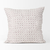 Mercana Jayden Cream w/ Merlot Print Linen Square Decorative Pillow Cover