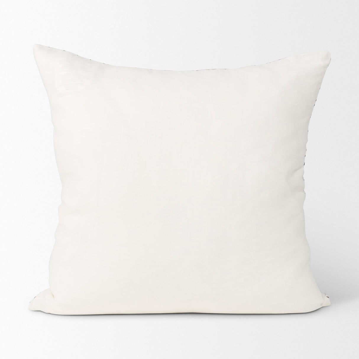 Mercana Jayden Cream w/ Merlot Print Linen Square Decorative Pillow Cover