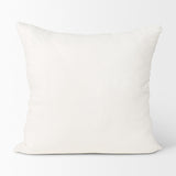 Mercana Jayden Cream w/ Merlot Print Linen Square Decorative Pillow Cover