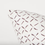 Mercana Jayden Cream w/ Merlot Print Linen Square Decorative Pillow Cover