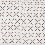 Mercana Jayden Cream w/ Merlot Print Linen Square Decorative Pillow Cover