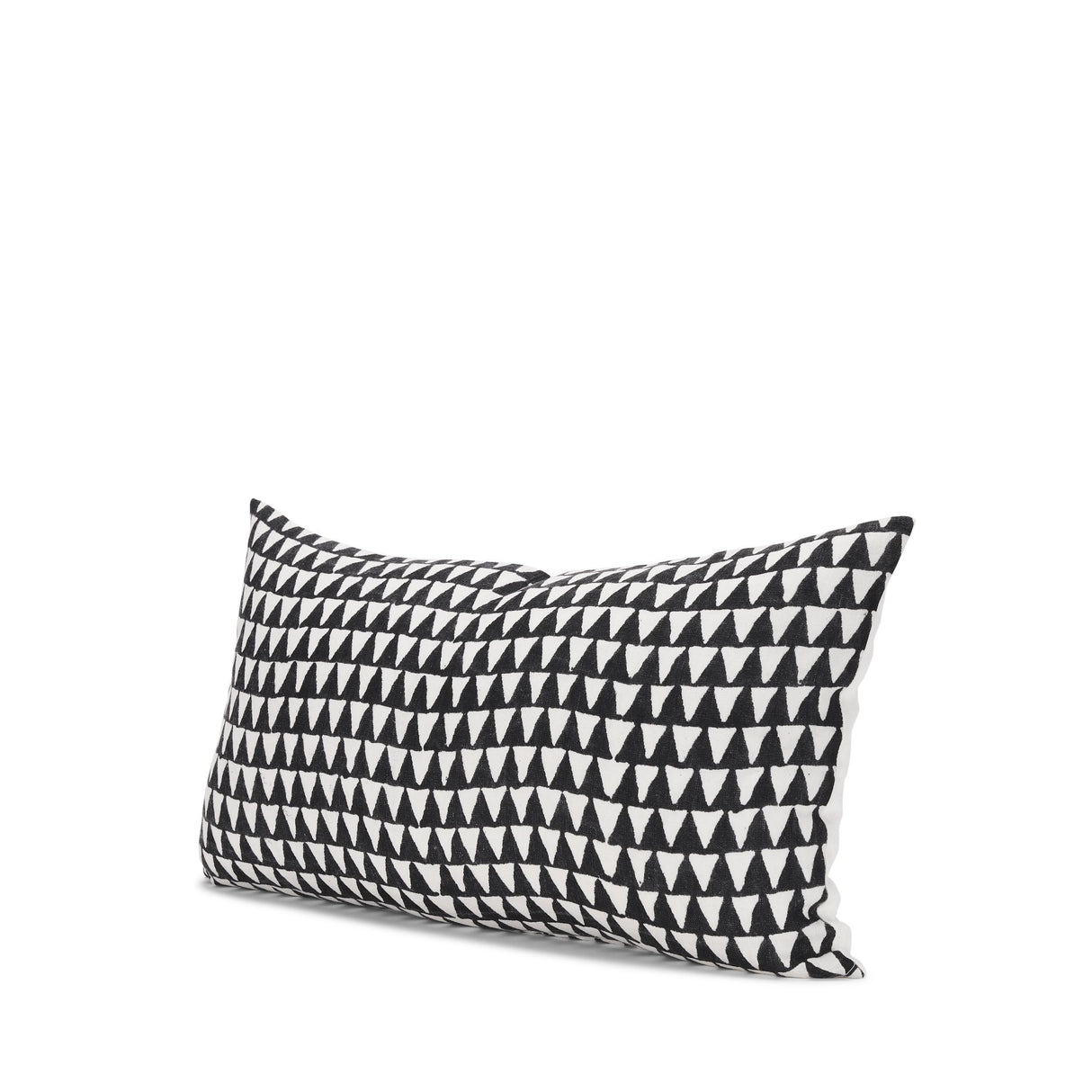 Mercana Jolie Cream w/ Black Print Linen Lumbar Decorative Pillow Cover