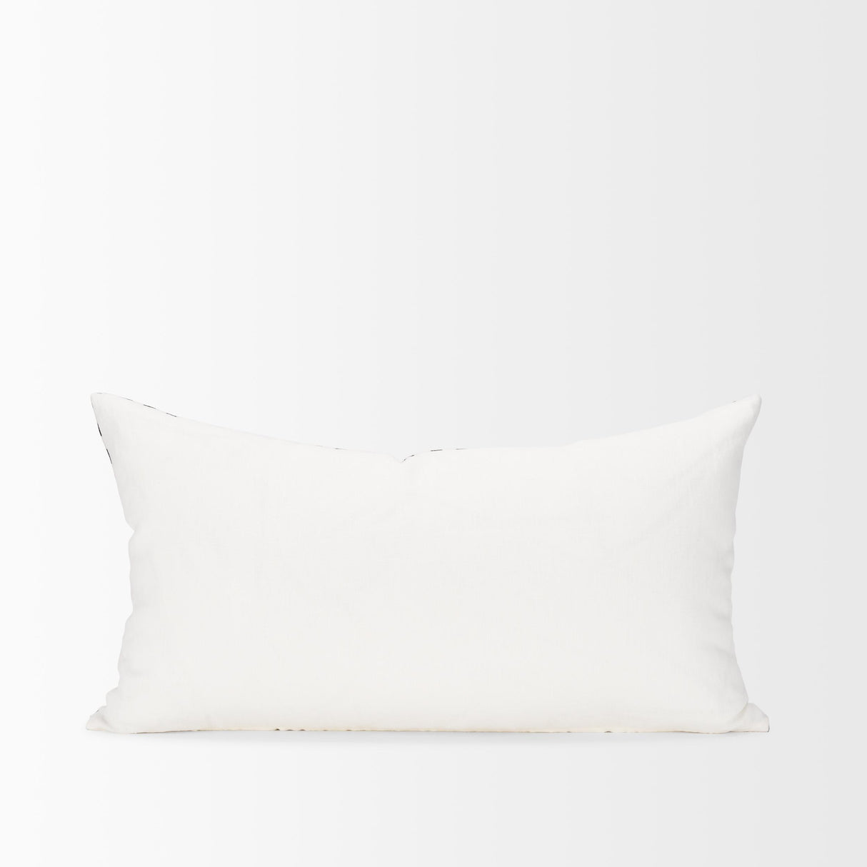 Mercana Jolie Cream w/ Black Print Linen Lumbar Decorative Pillow Cover
