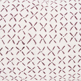 Mercana Jayden Cream w/ Merlot Print Linen Lumbar Decorative Pillow Cover