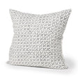 Mercana Jayden Cream w/ Black Print Linen Square Decorative Pillow Cover