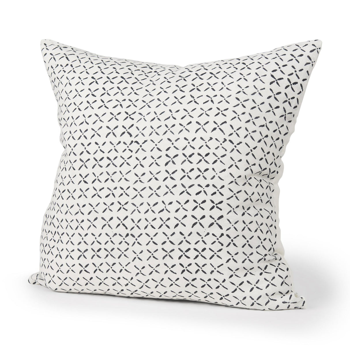 Mercana Jayden Cream w/ Black Print Linen Square Decorative Pillow Cover