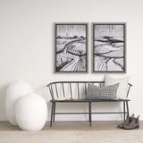 Mercana Jayden Cream w/ Black Print Linen Square Decorative Pillow Cover