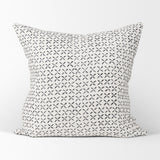 Mercana Jayden Cream w/ Black Print Linen Square Decorative Pillow Cover