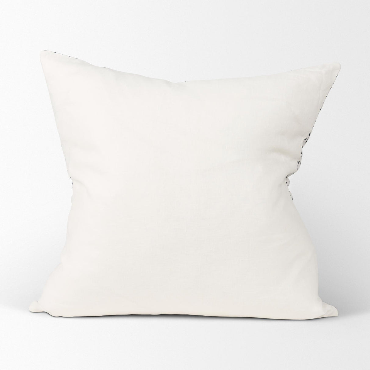 Mercana Jayden Cream w/ Black Print Linen Square Decorative Pillow Cover