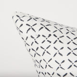 Mercana Jayden Cream w/ Black Print Linen Square Decorative Pillow Cover