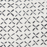 Mercana Jayden Cream w/ Black Print Linen Square Decorative Pillow Cover