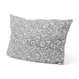 Mercana Jayne Cream w/ Indigo Print Linen Lumbar Decorative Pillow Cover