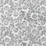 Mercana Jayne Cream w/ Indigo Print Linen Lumbar Decorative Pillow Cover