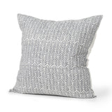 Mercana Jennelle Cream w/ Indigo Print Linen Square Decorative Pillow Cover