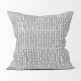 Mercana Jennelle Cream w/ Indigo Print Linen Square Decorative Pillow Cover