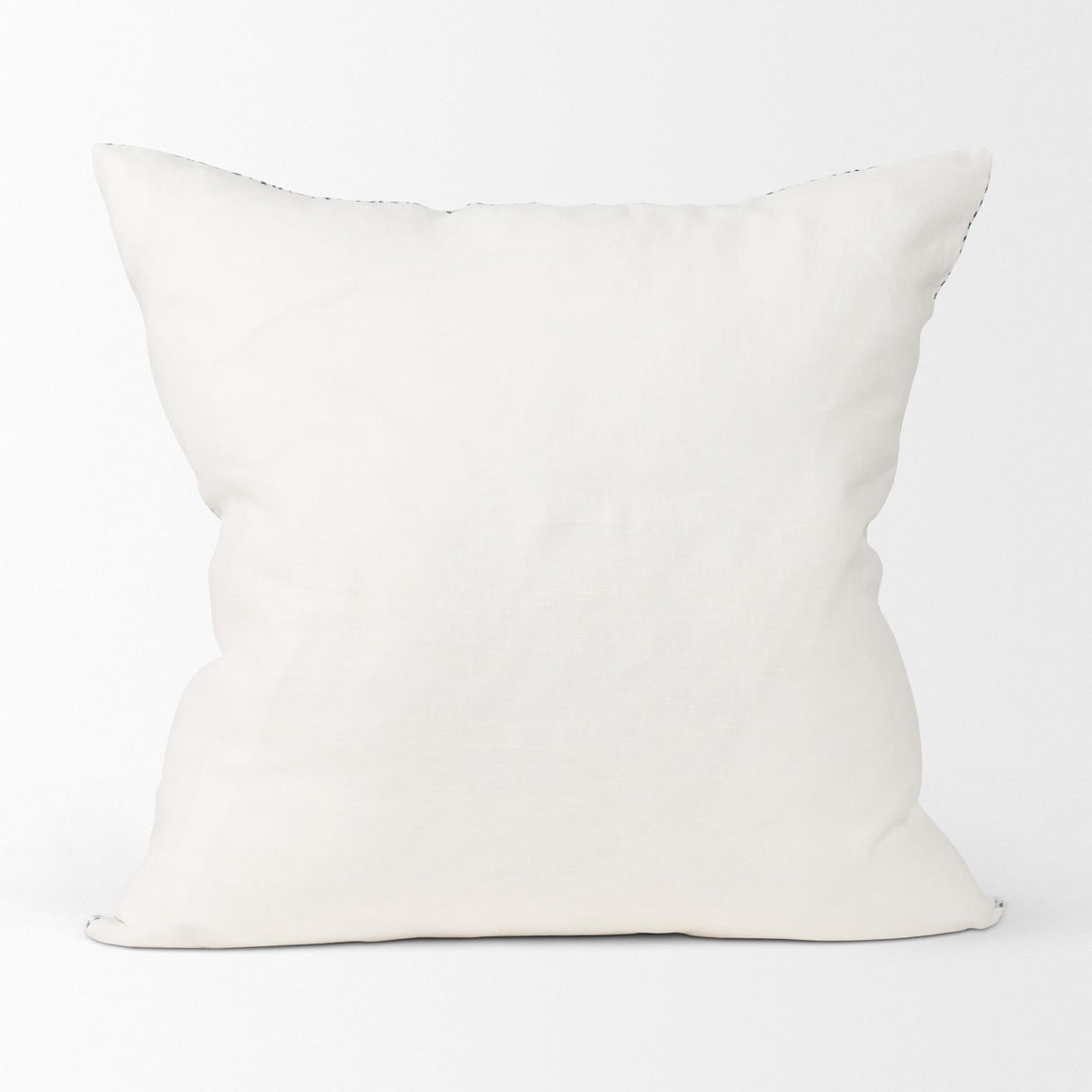 Mercana Jennelle Cream w/ Indigo Print Linen Square Decorative Pillow Cover