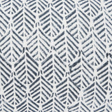 Mercana Janelle Cream w/ Indigo Print Linen Lumbar Decorative Pillow Cover