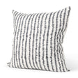 Mercana Jenna Cream w/ Black Print Linen Square Decorative Pillow Cover