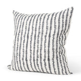 Mercana Jenna Cream w/ Black Print Linen Square Decorative Pillow Cover