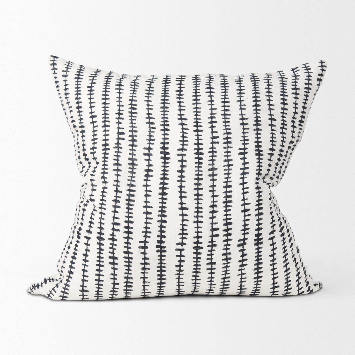 Mercana Jenna Cream w/ Black Print Linen Square Decorative Pillow Cover