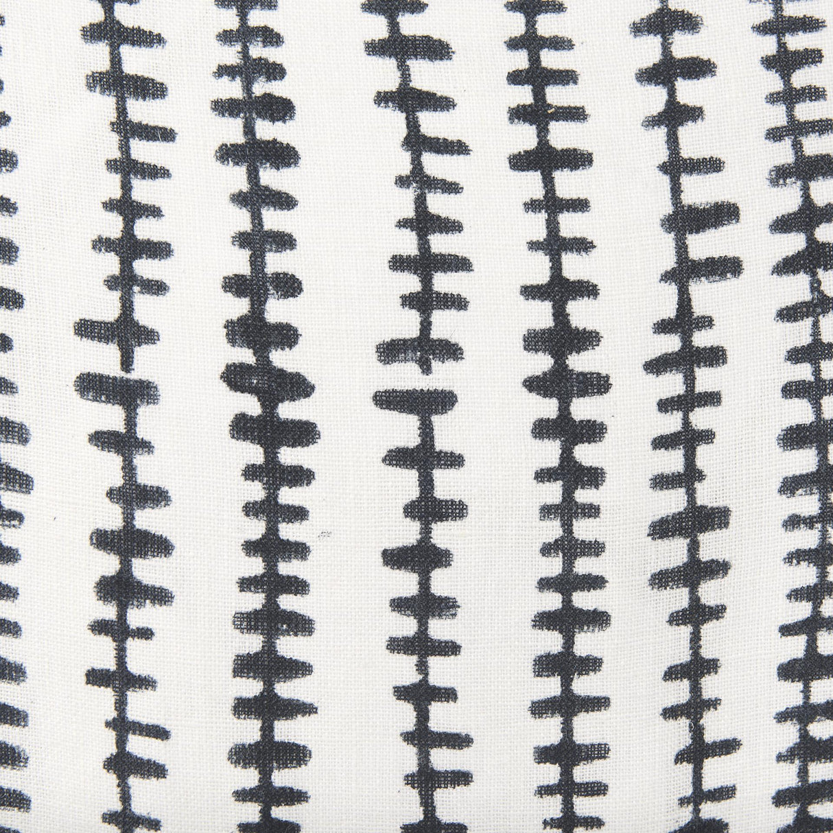 Mercana Jenna Cream w/ Black Print Linen Square Decorative Pillow Cover