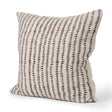 Mercana Jenna Beige w/ Merlot Print Linen Square Decorative Pillow Cover
