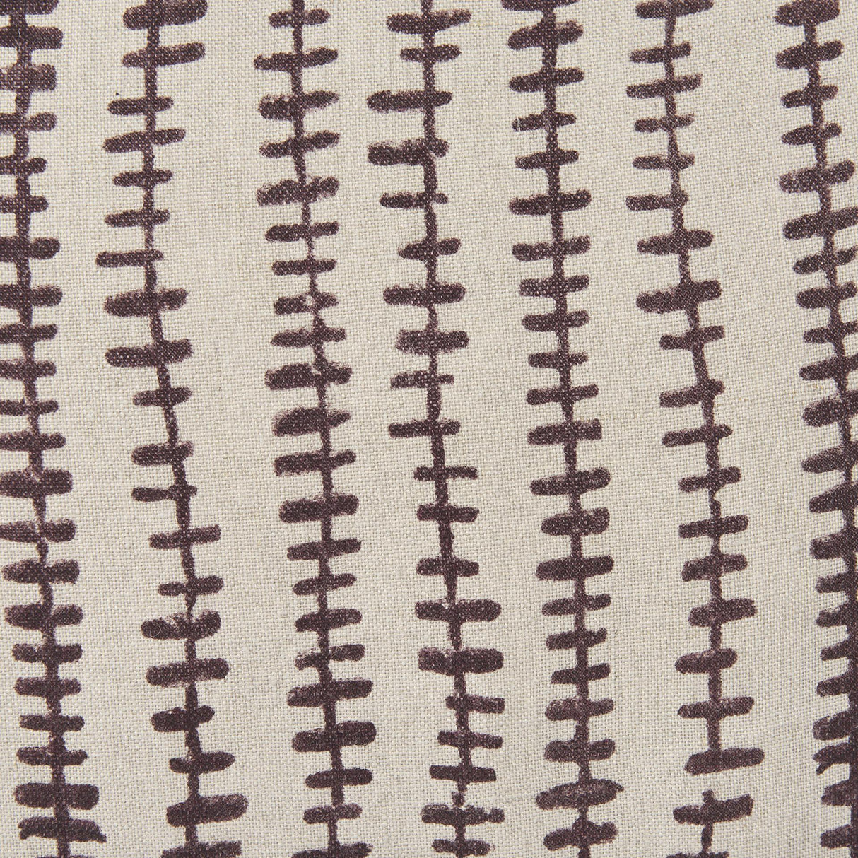 Mercana Jenna Beige w/ Merlot Print Linen Square Decorative Pillow Cover