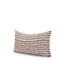 Mercana Jenna Beige w/ Merlot Print Linen Lumbar Decorative Pillow Cover