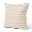 Mercana Jace Cream w/ Beige Stripe Linen-Cotton Square Decorative Pillow Cover