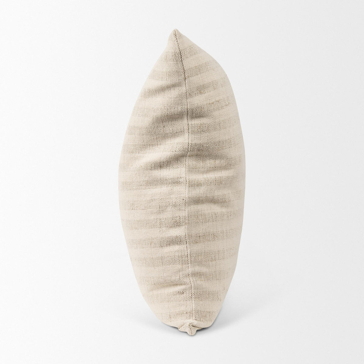 Mercana Jace Cream w/ Beige Stripe Linen-Cotton Square Decorative Pillow Cover