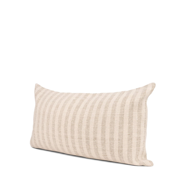 Mercana Jace Cream w/ Beige Stripe Lumbar Decorative Pillow Cover