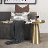 Mercana Jack Brown Linen Square Decorative Pillow Cover