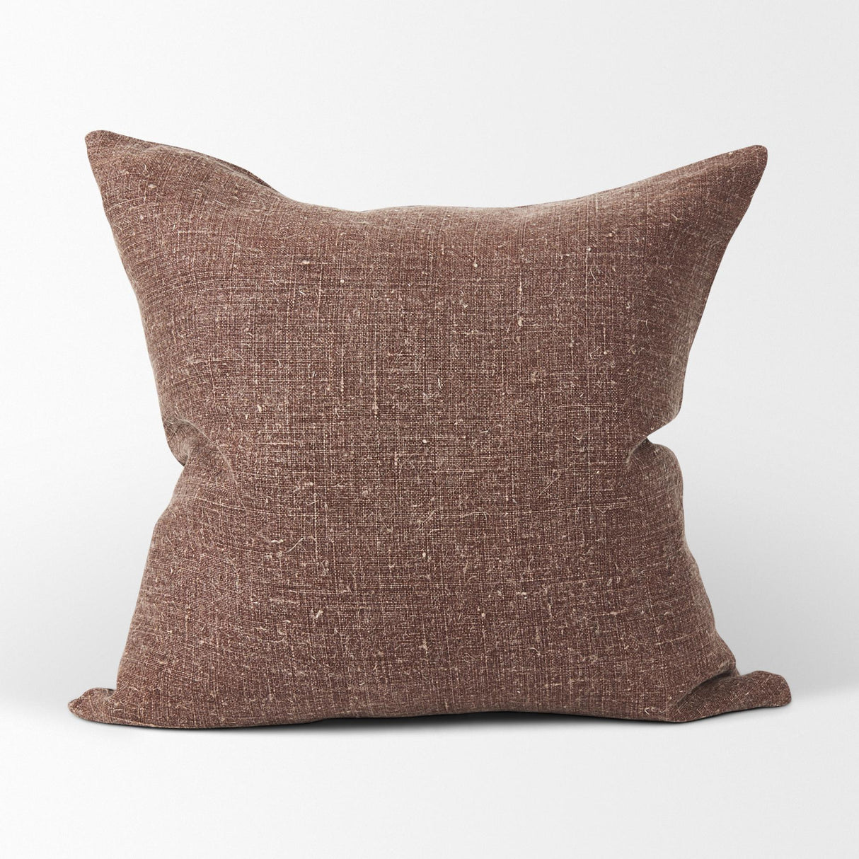 Mercana Jack Brown Linen Square Decorative Pillow Cover