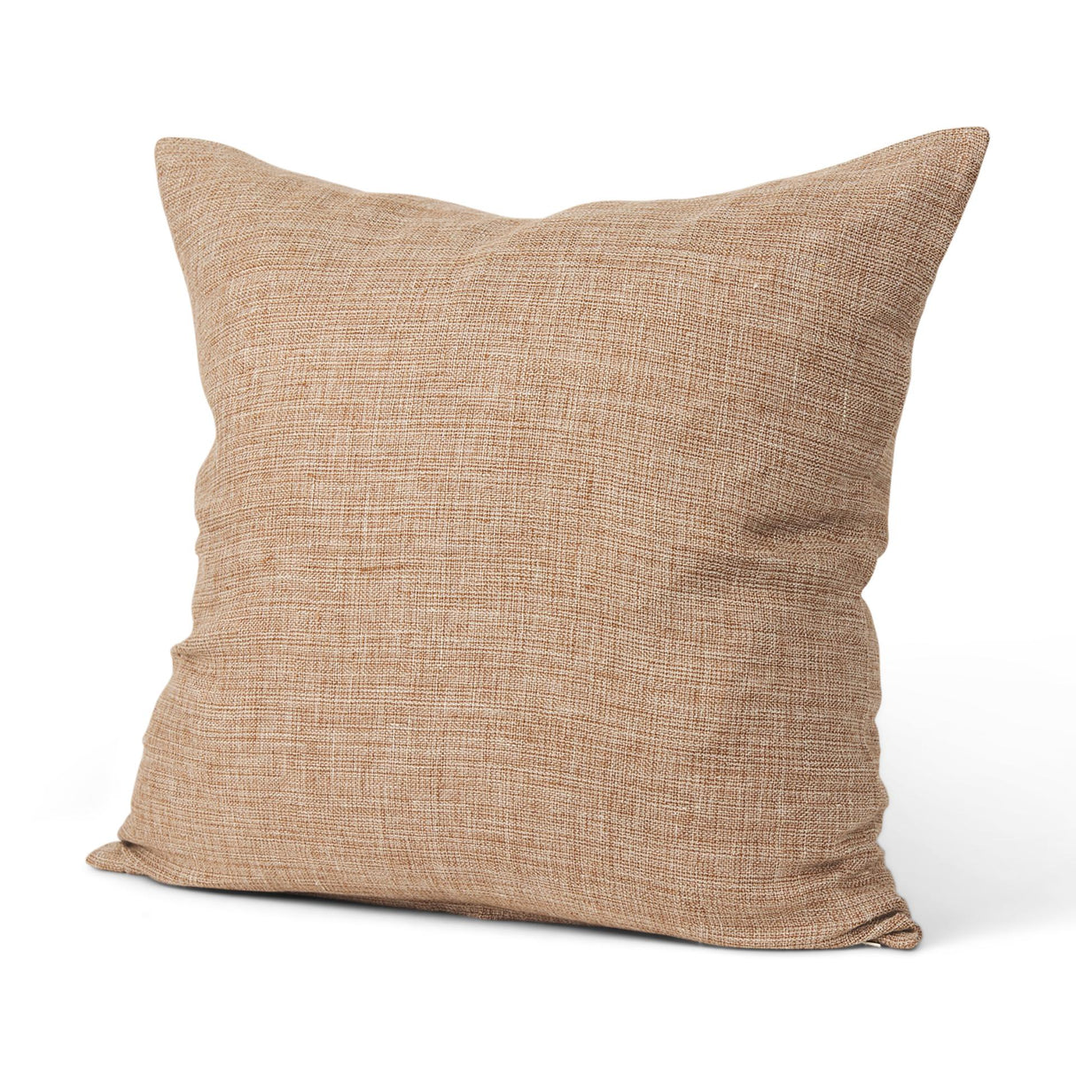 Mercana Jacklyn Brown Linen Square Decorative Pillow Cover