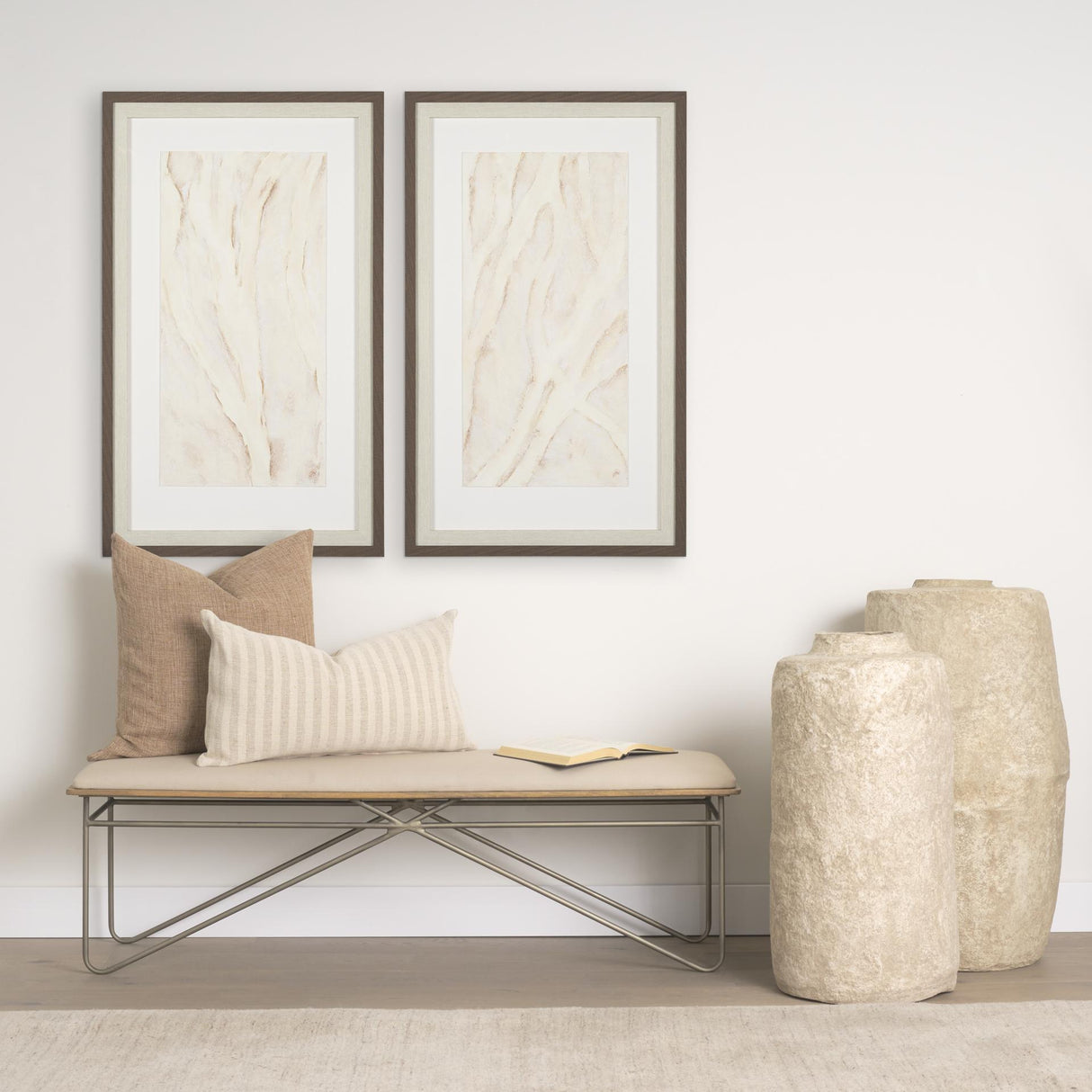 Mercana Jacklyn Brown Linen Square Decorative Pillow Cover