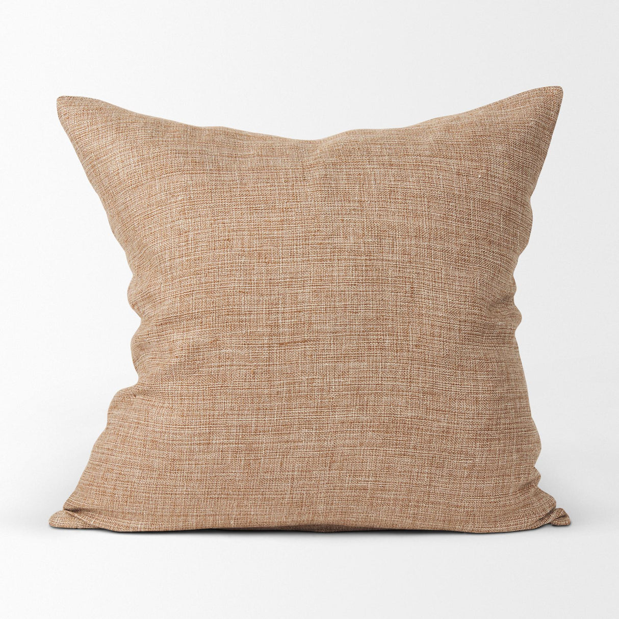 Mercana Jacklyn Brown Linen Square Decorative Pillow Cover