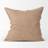 Mercana Jacklyn Brown Linen Square Decorative Pillow Cover